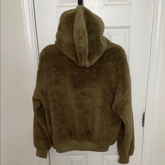 Forever 21 Tan Sherpa Zip-Up Hoodie - Picture 7 of 8